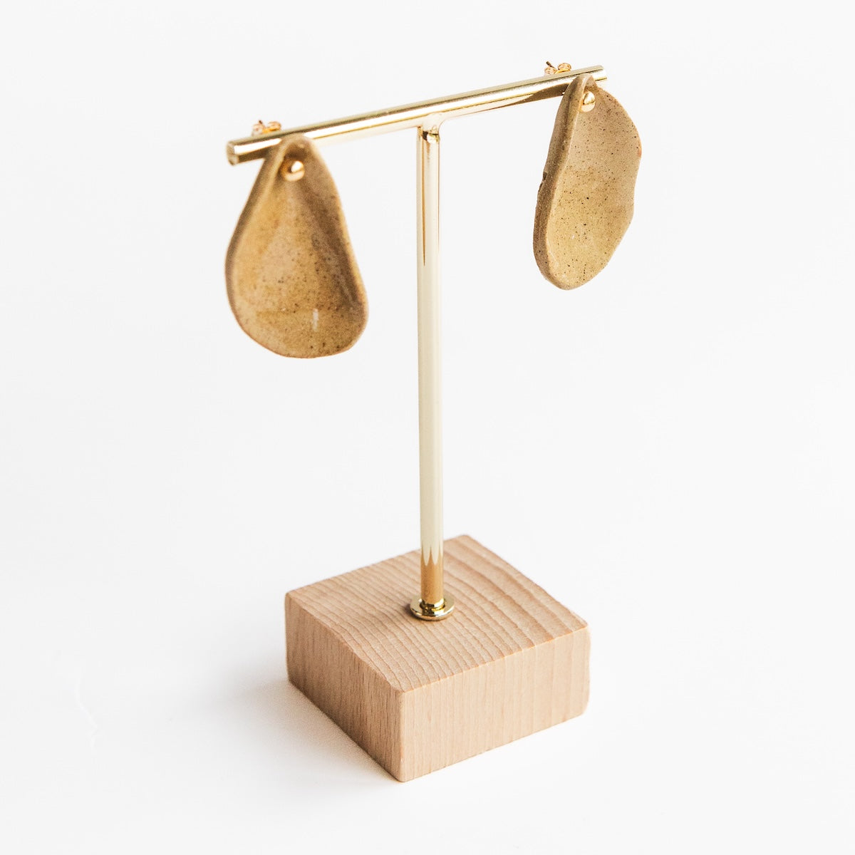 Boucles d'oreilles - Moules - Grès Toasté - Transparent