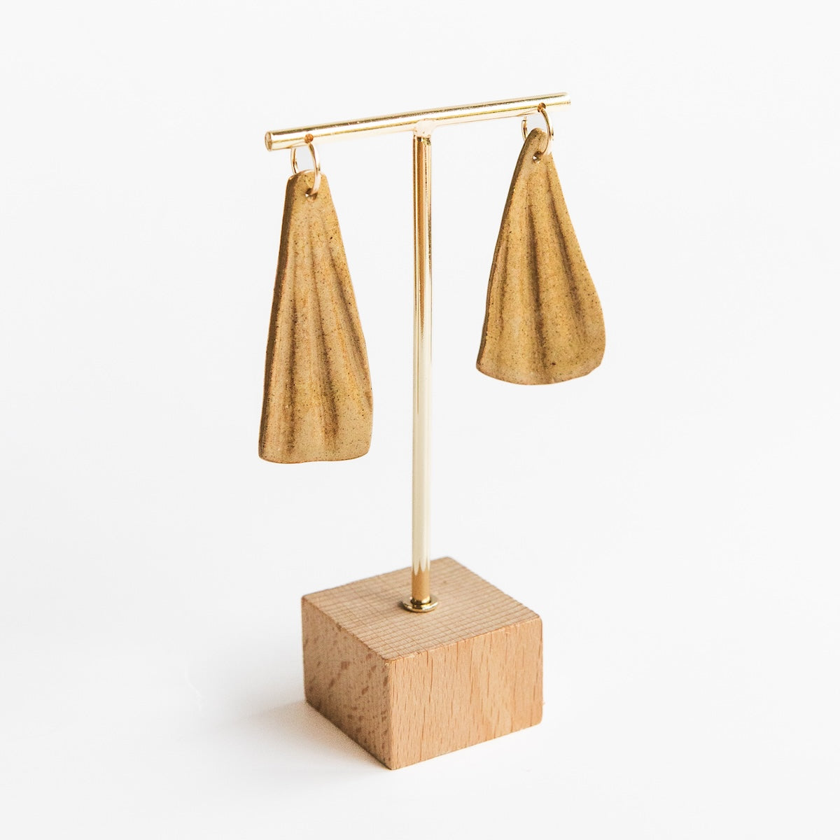 Boucles d'oreilles - Saint-Jacques - Fines - Grès Toasté - Transparent