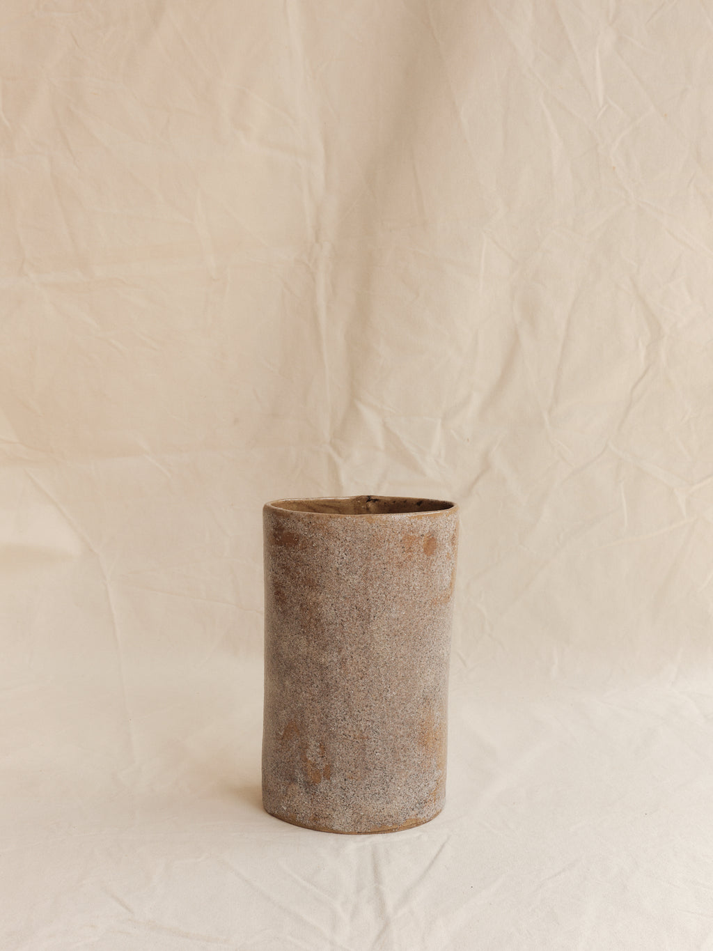 Vessel 03 ~ Marbled Stoneware, Pink Sand
