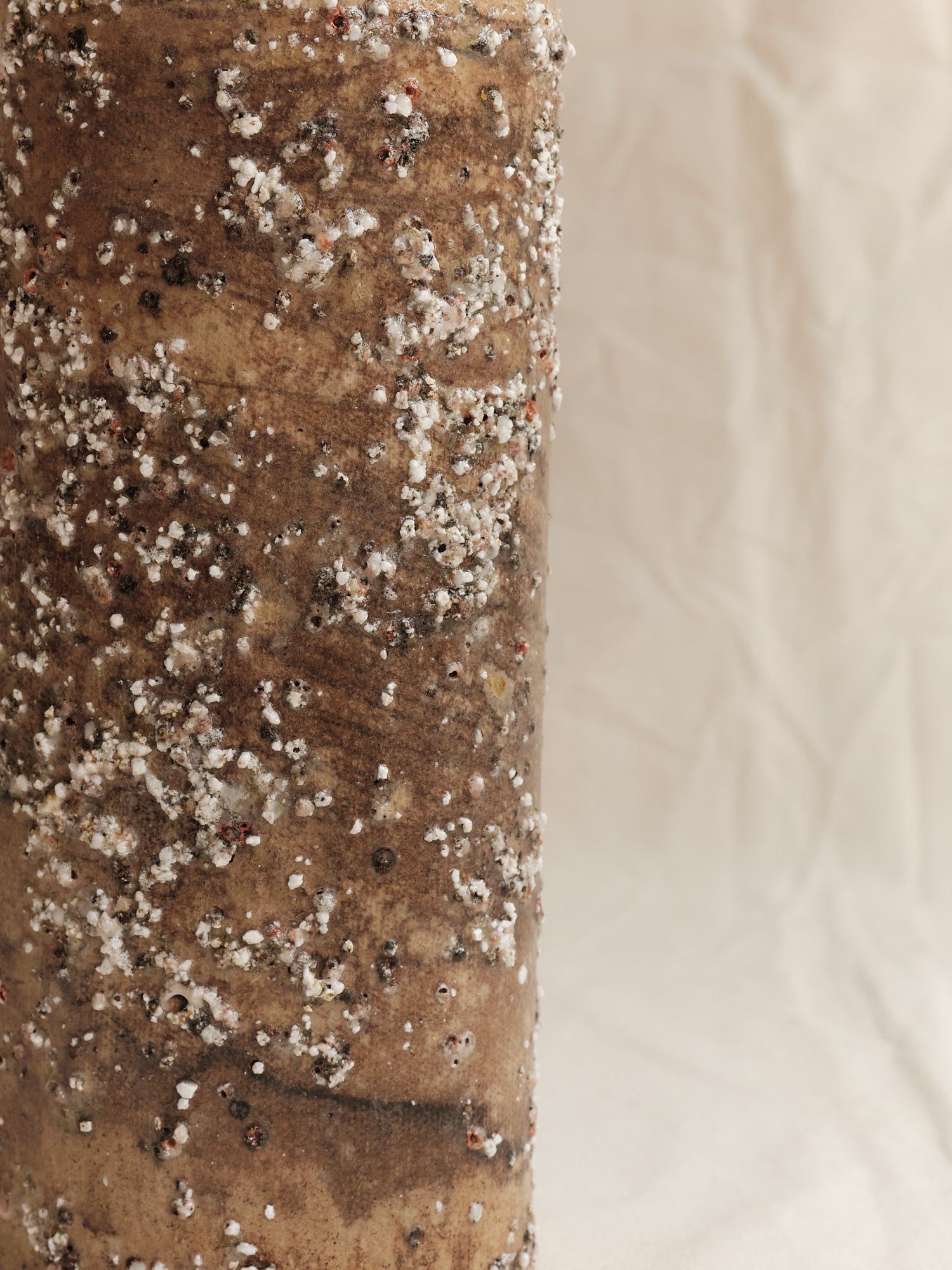 Vessel 04 ~ Marbled Stoneware, Sea Debris