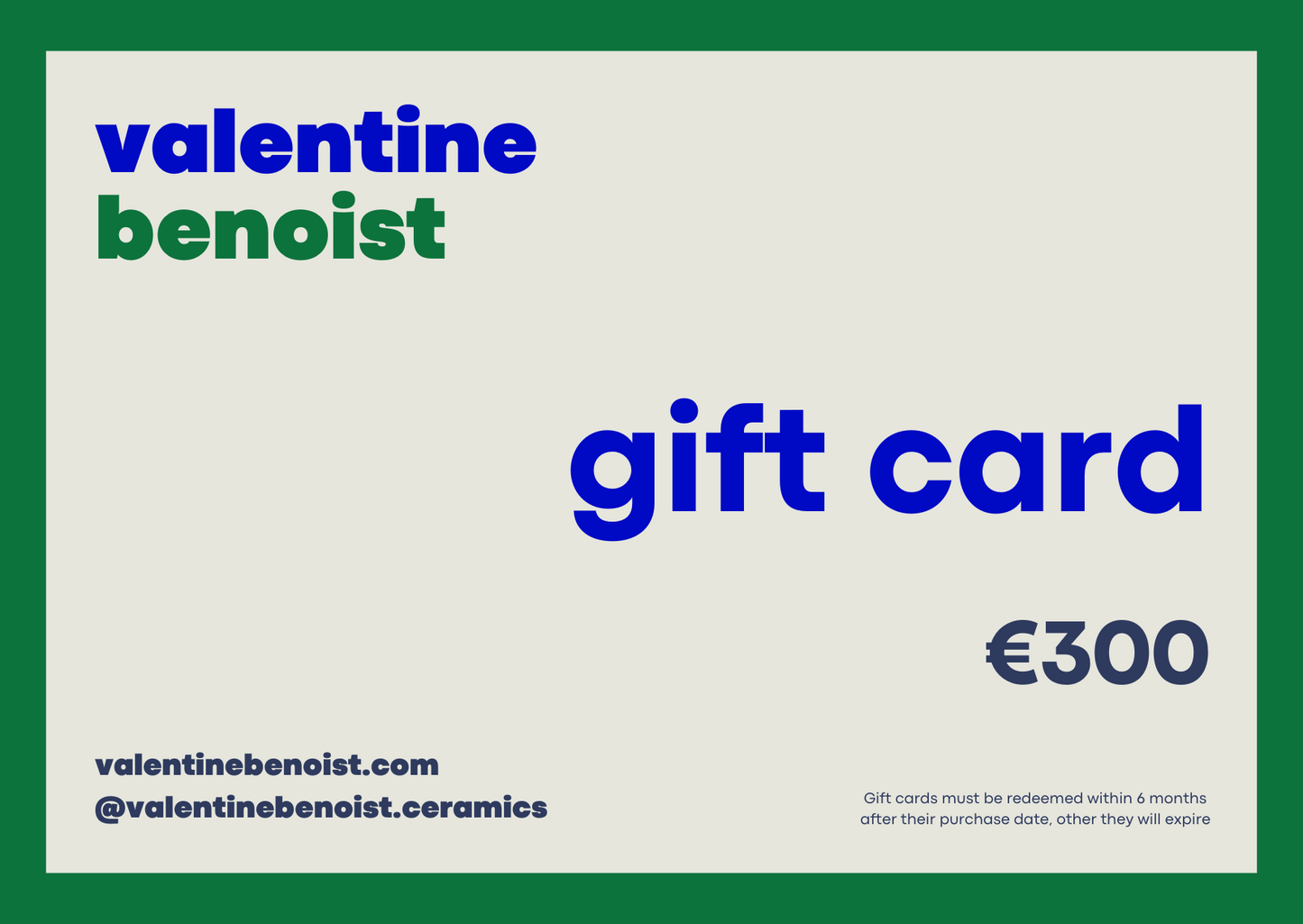 Bon Cadeau - Valentine Benoist Ceramics Studio