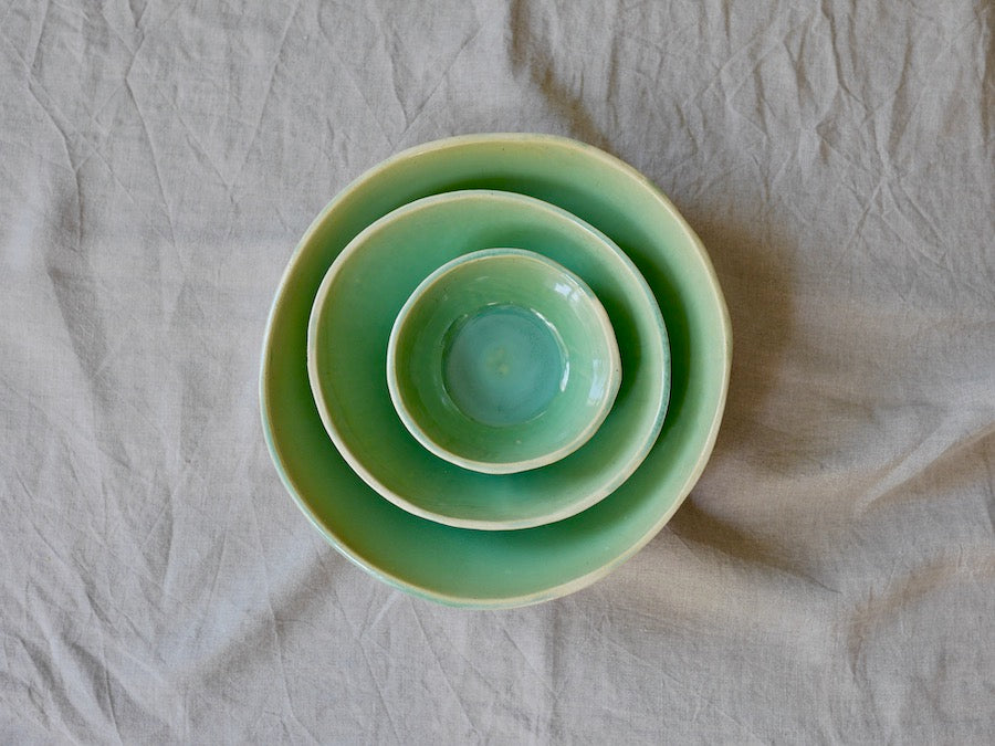 3-Piece Bowls Set - Soft Clay - Celadon Green