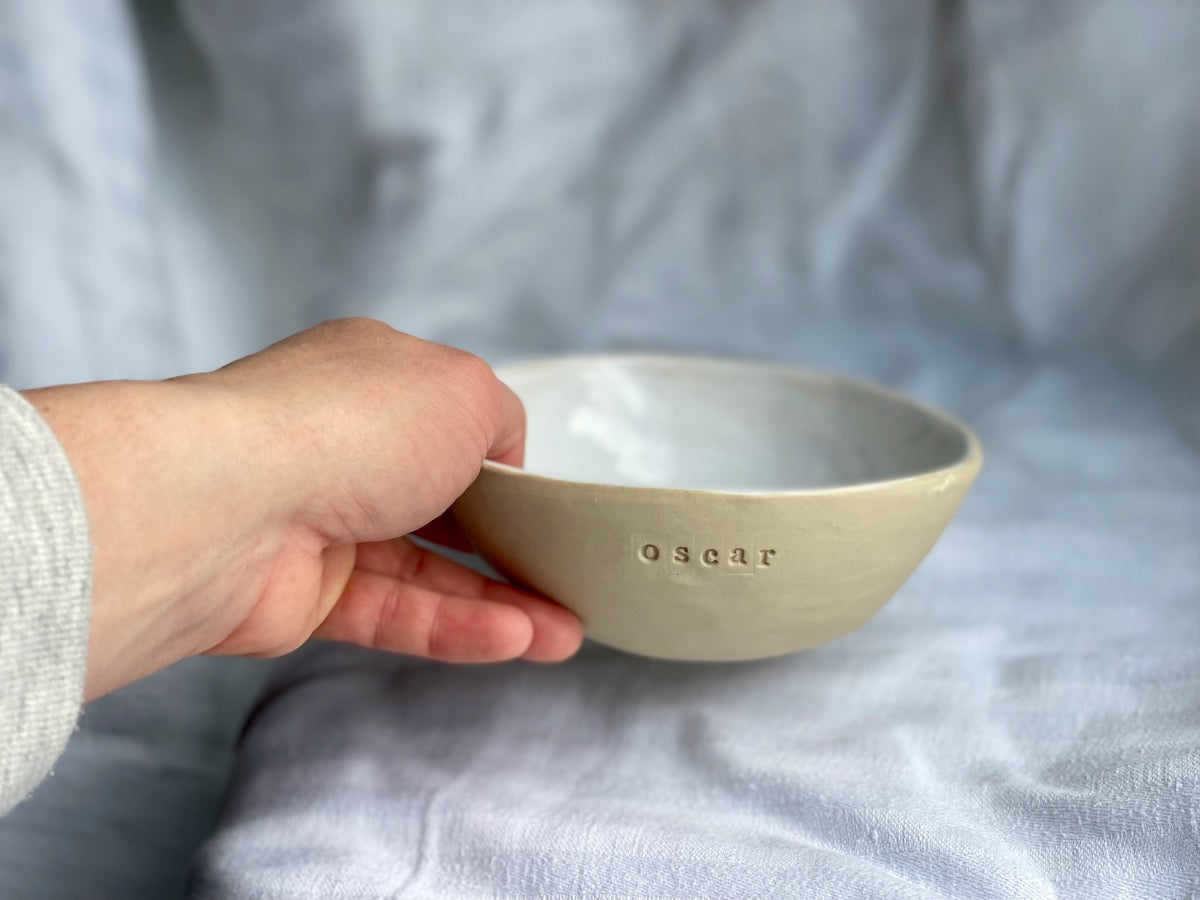 Personalised Breakfast Bowl - ⌀14 cm - Gloss White