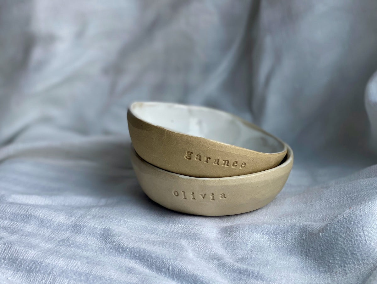 valentine-benoist-ceramics-personalised-bowl-dip-soft-clay-gloss-white-stacked
