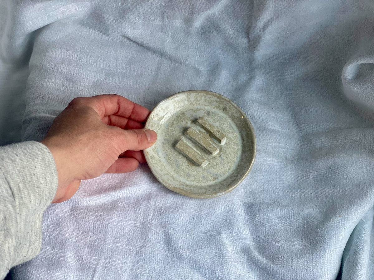 Soap dish - Round - ⌀11 cm - Lunar White
