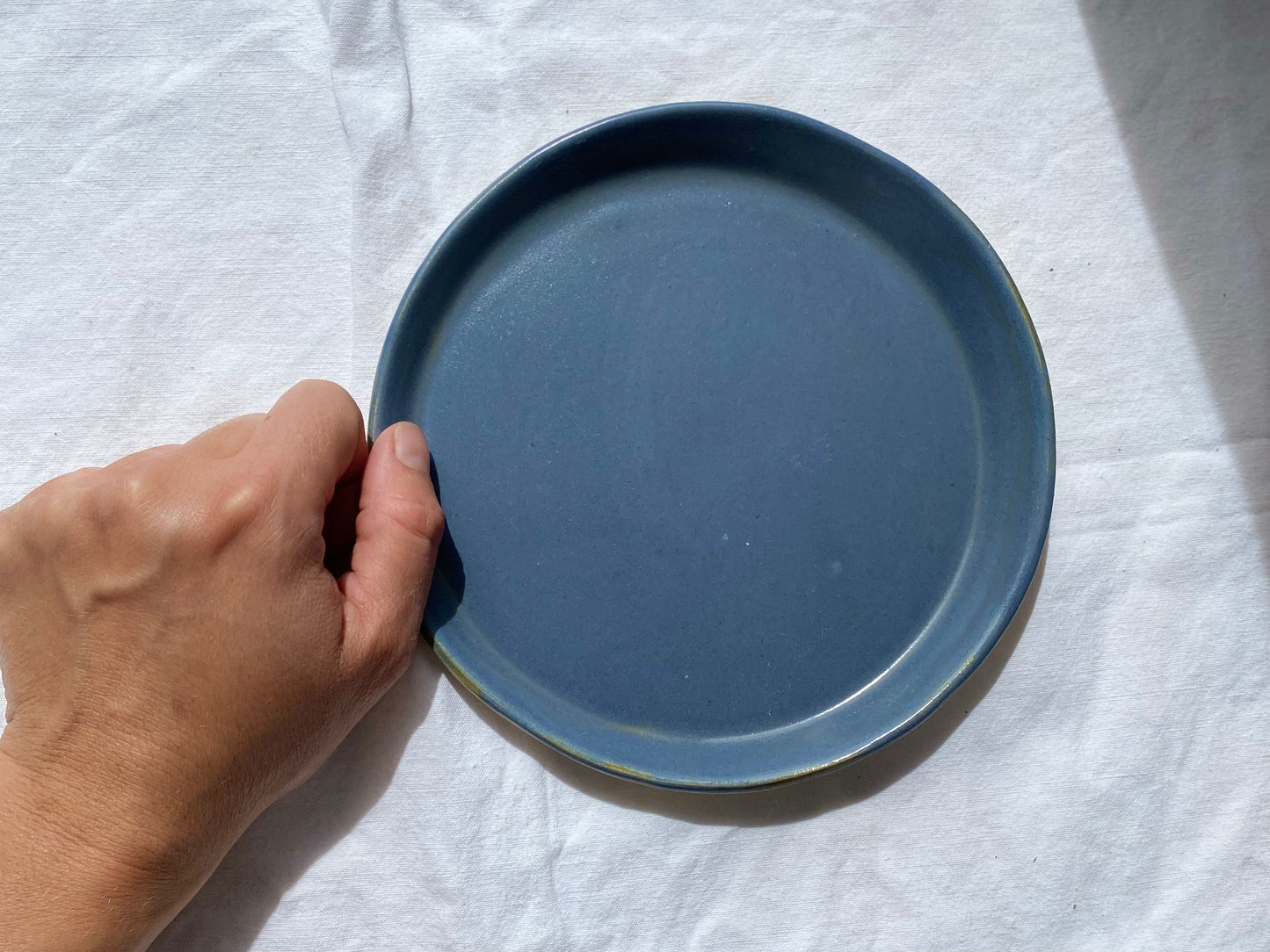 Assiette - ⌀18 cm - Grès Doux - Bleu Gris