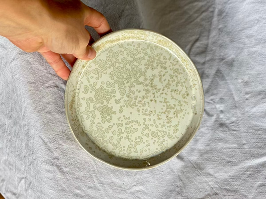 Assiette - ⌀18 cm - Grès Doux - Blanc Lunaire