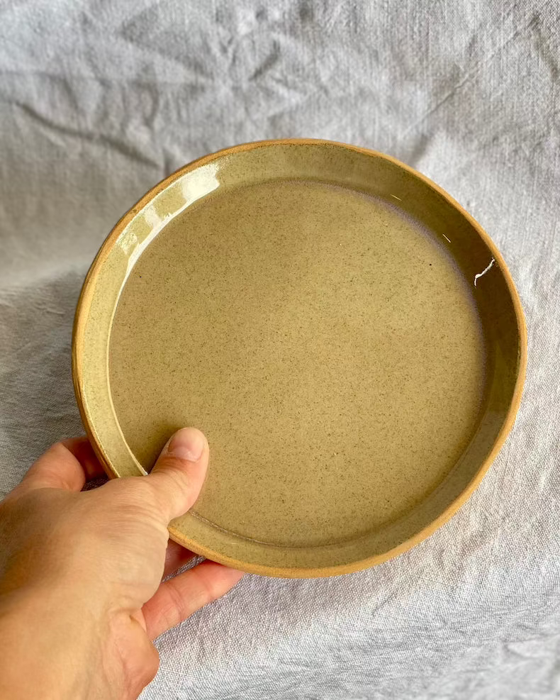 Assiette - ⌀18 cm - Grès Roux - Transparent