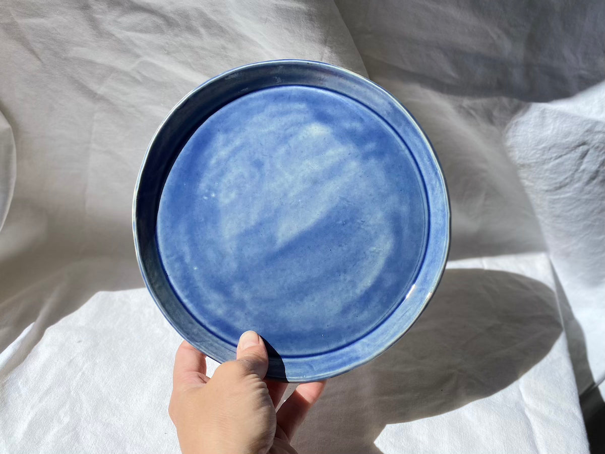 Assiette - ⌀21 cm - Grès Doux - Bleu Délavé