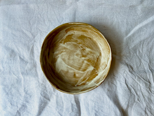 Assiette creuse - ⌀15.50 cm - Grès Toasté - Blanc Brossé