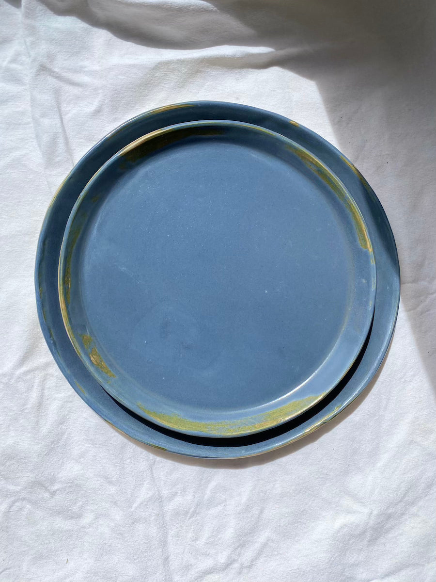 Assiette - ⌀21 cm - Grès Doux - Bleu Gris