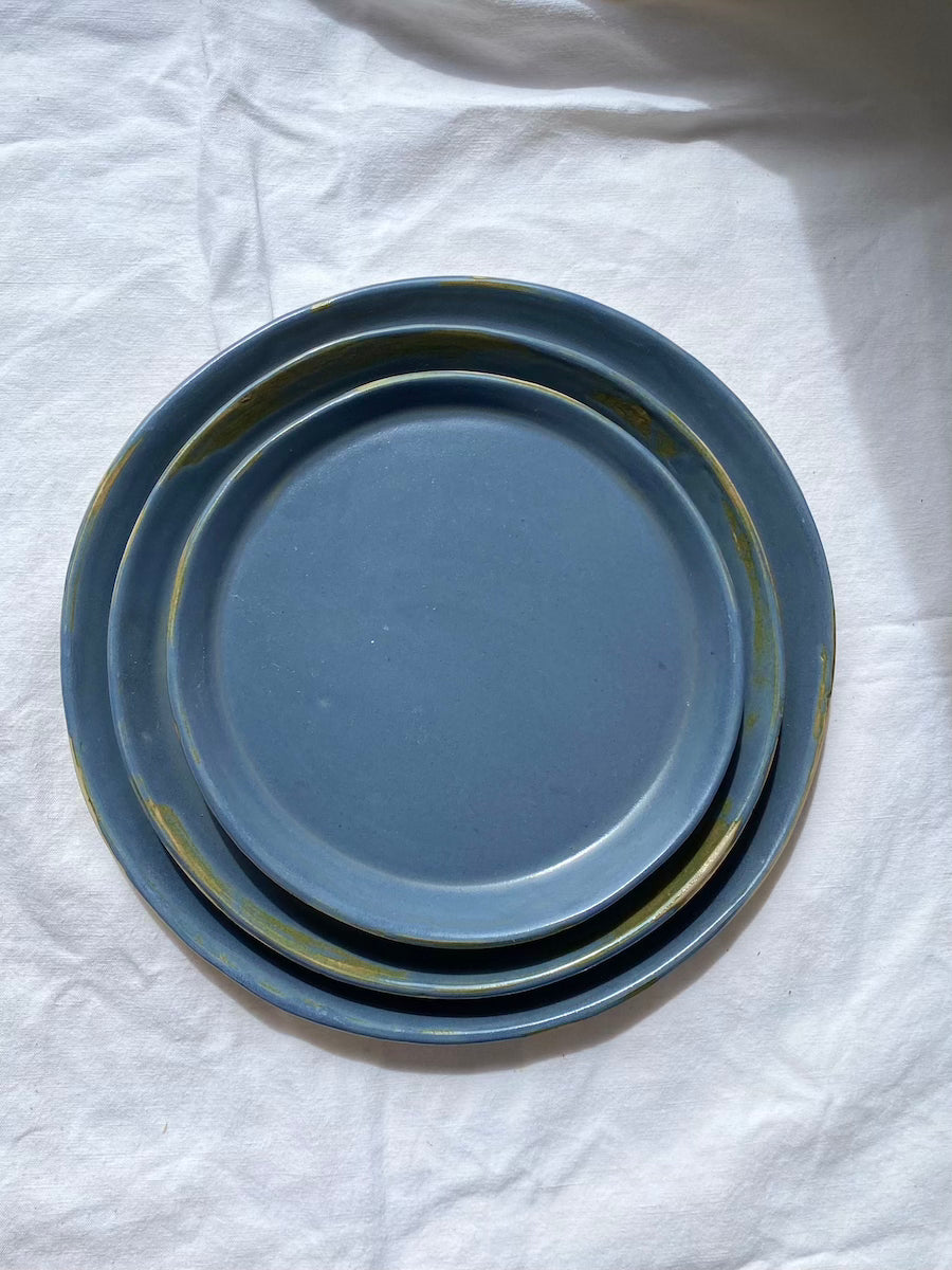 Assiette - ⌀18 cm - Grès Doux - Bleu Gris