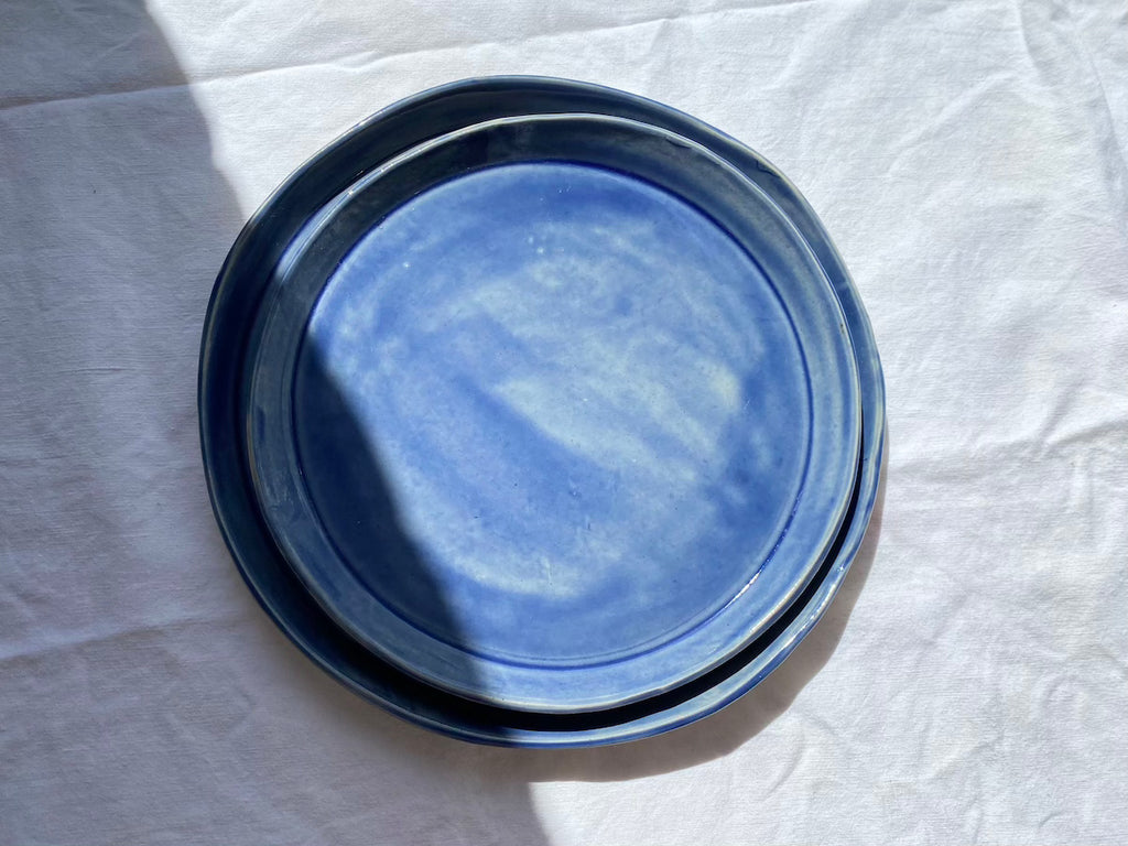 Assiette - ⌀21 cm - Grès Doux - Bleu Délavé