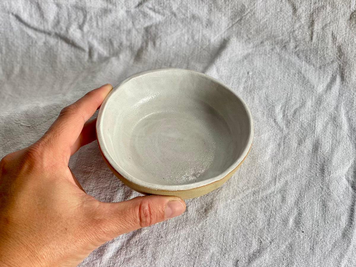 Bol - ⌀12 cm - Grès Doux - Blanc Satiné