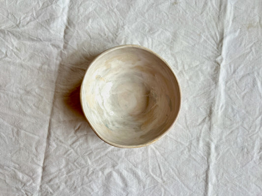 Bol - ⌀14*5 cm - Grès Doux - Blanc Gloss Coloré