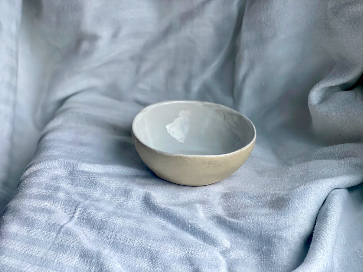 Bol - ⌀14*5 cm - Grès Doux - Blanc Gloss
