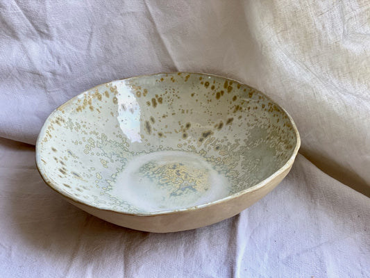 Saladier - ⌀28 cm - Grès Doux- Blanc Lunaire