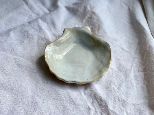 Coupelle Coquille Saint-Jacques - Grès Doux - Blanc Gloss