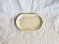 Coupelle ovale / Vide-poche - 15 cm - Grès Doux - Blanc Lunaire