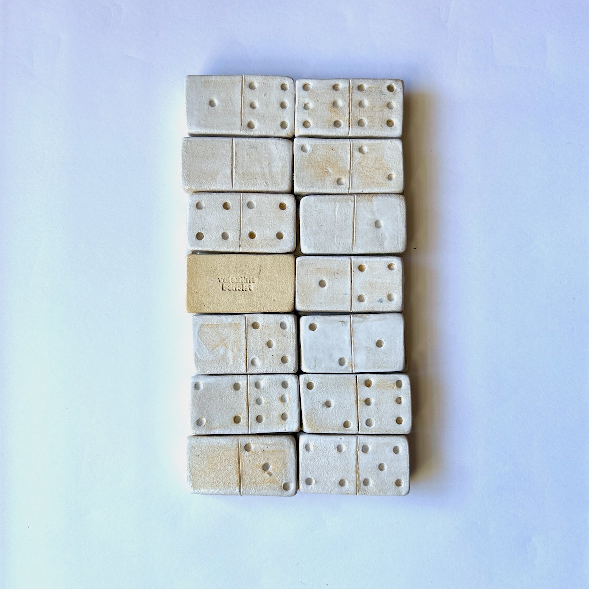 Jeu Dominos - Grès + Plateau en chêne