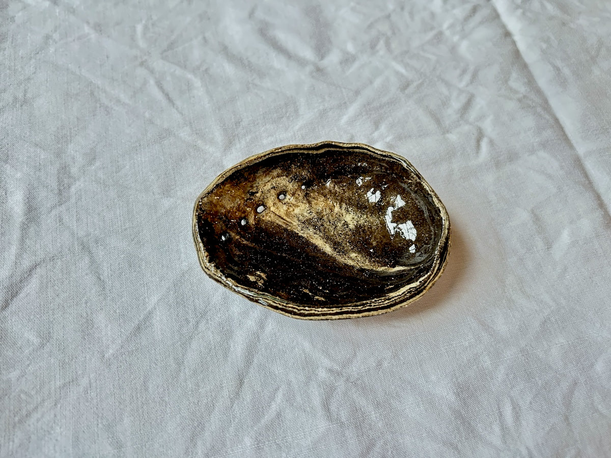 Ormeau - Grès Nerikomi Noir & Blanc