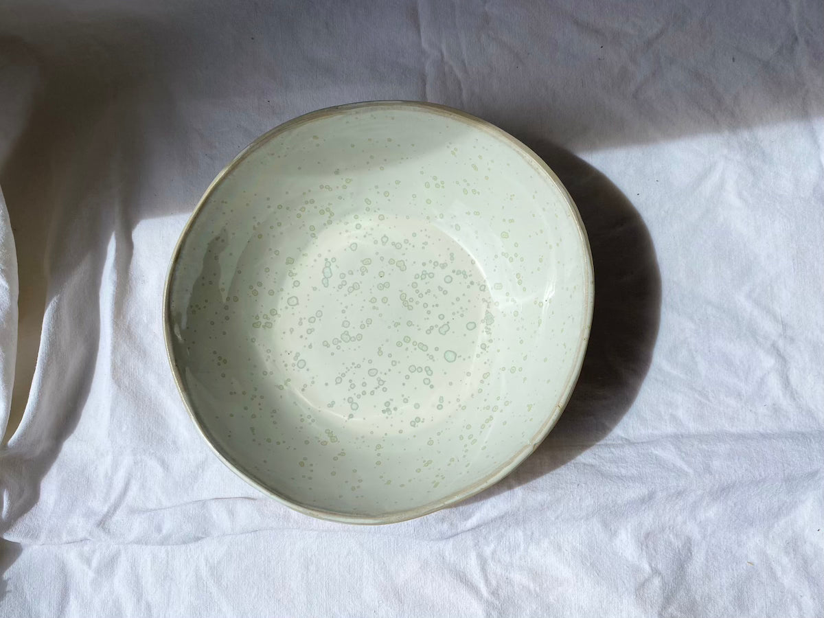 Assiette creuse - ⌀20 cm - Grès Doux - Blanc Lunaire