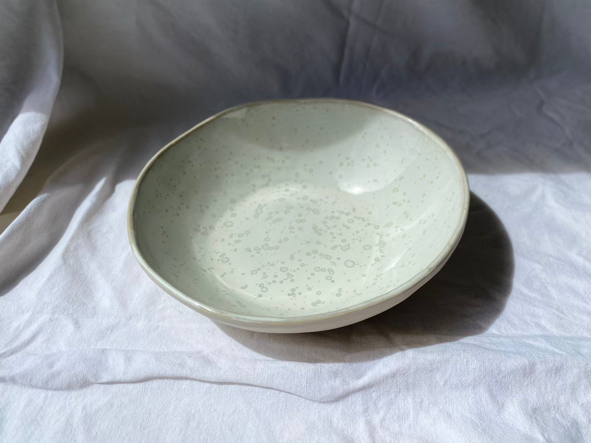 Assiette creuse - ⌀20 cm - Grès Doux - Blanc Lunaire