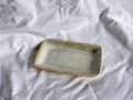 Plat Rectangulaire - 19*12 cm - Grès Doux - Blanc Gloss