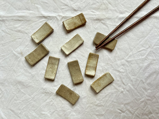 Porte-couteaux / Porte-baguettes - Grès Gris – Blanc Mat & Transparent