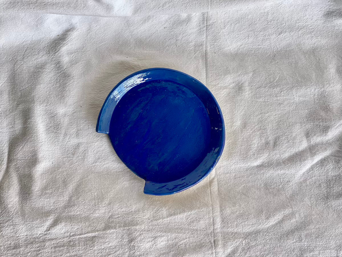 Repose-spatule - Grès Doux - Bleu Vif