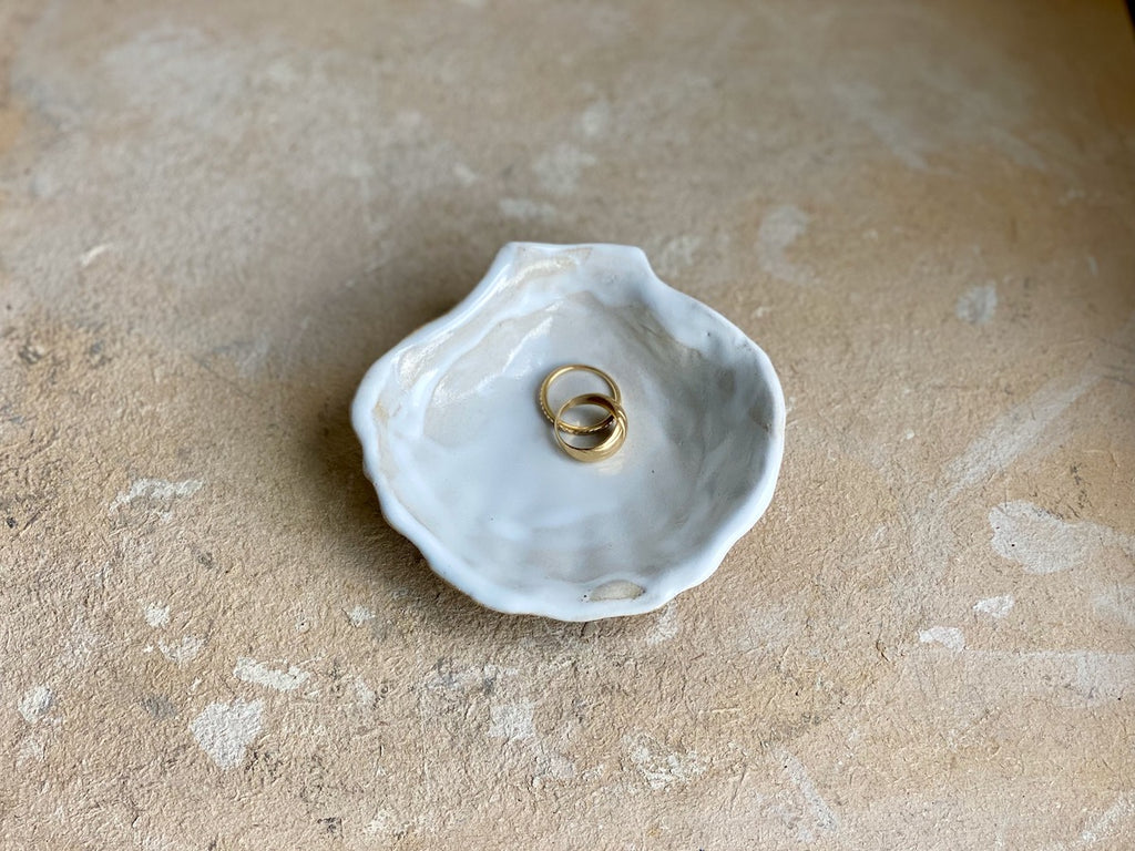 Coupelle Coquille Saint-Jacques - Grès Doux - Blanc Gloss