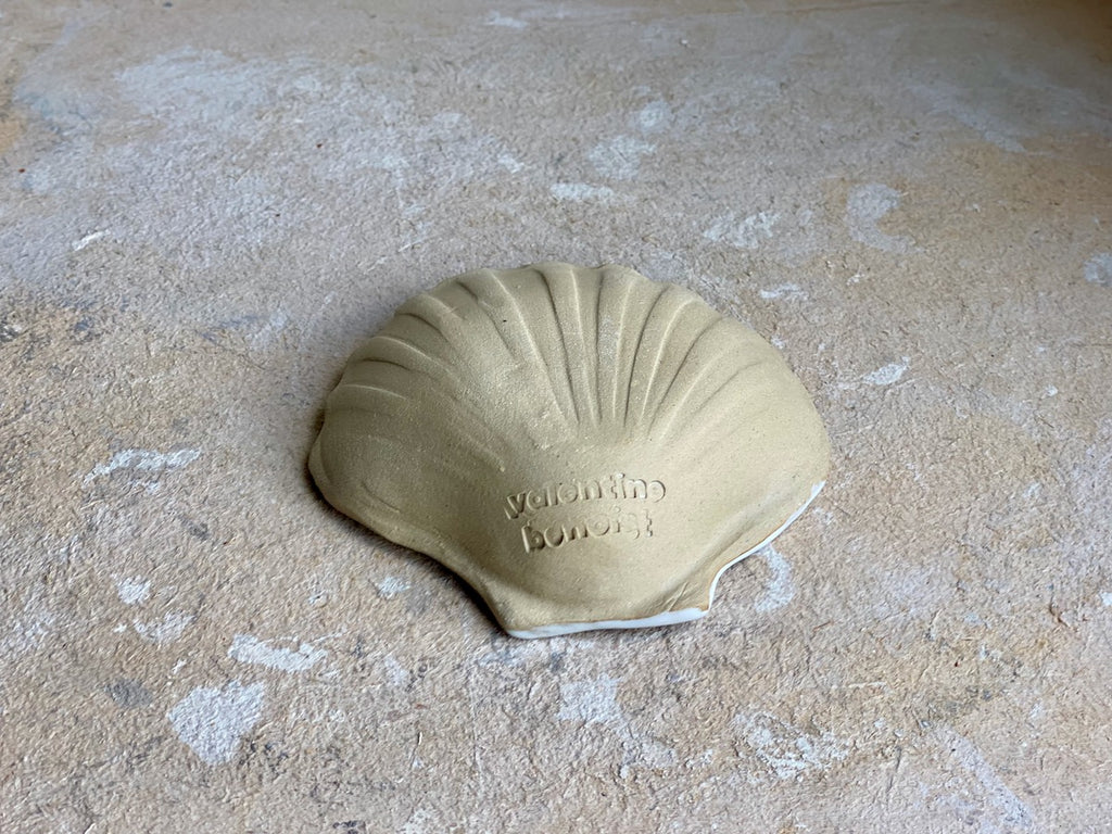 Coupelle Coquille Saint-Jacques - Grès Doux - Blanc Gloss