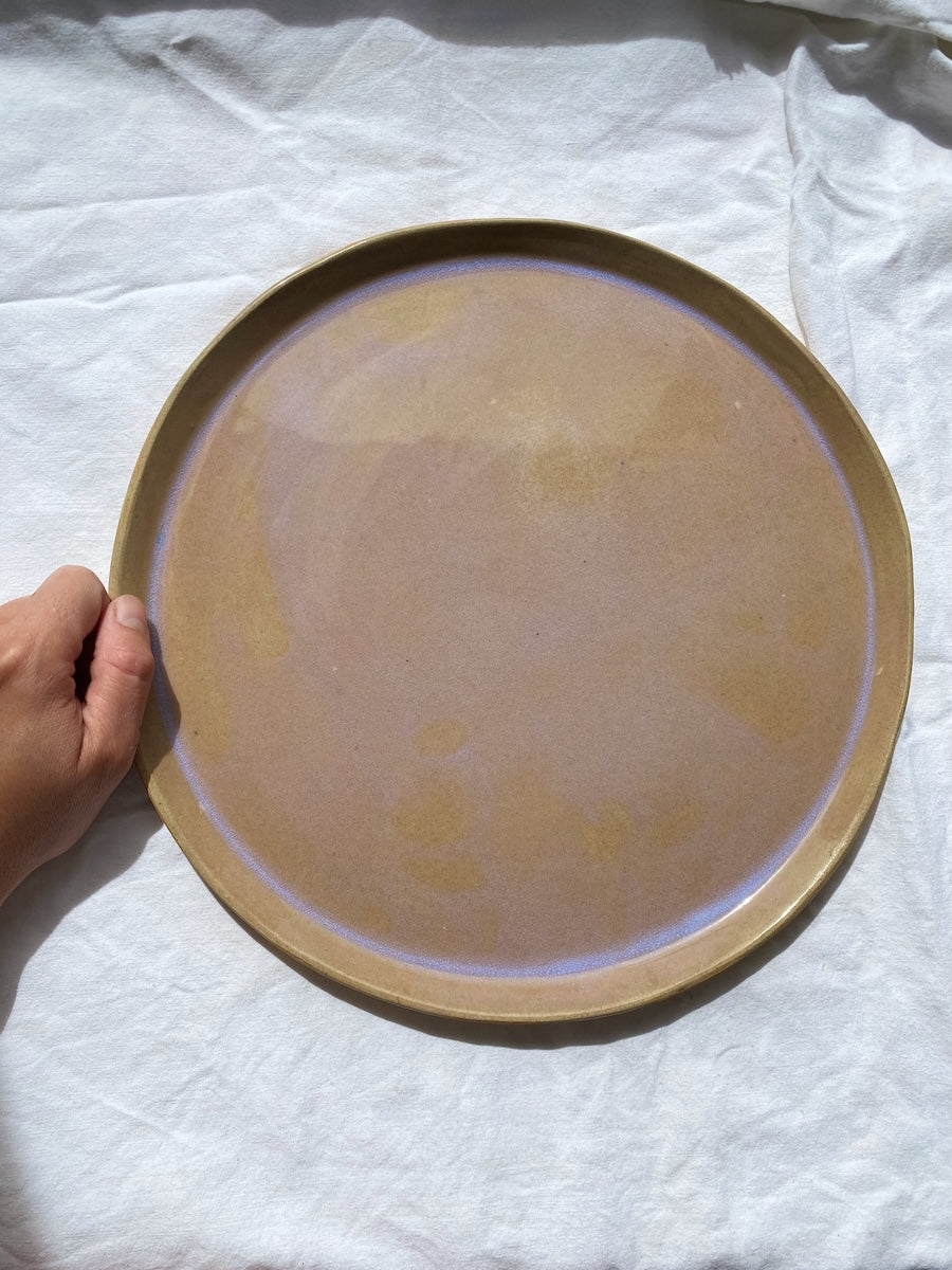 Plat Tarte - ⌀ 30 cm - Grès Roux - Lilas