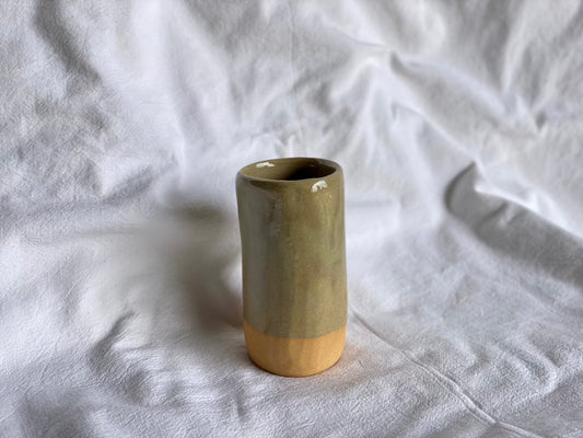 Vase - 11,50x6 cm - Grès Roux - Transparent