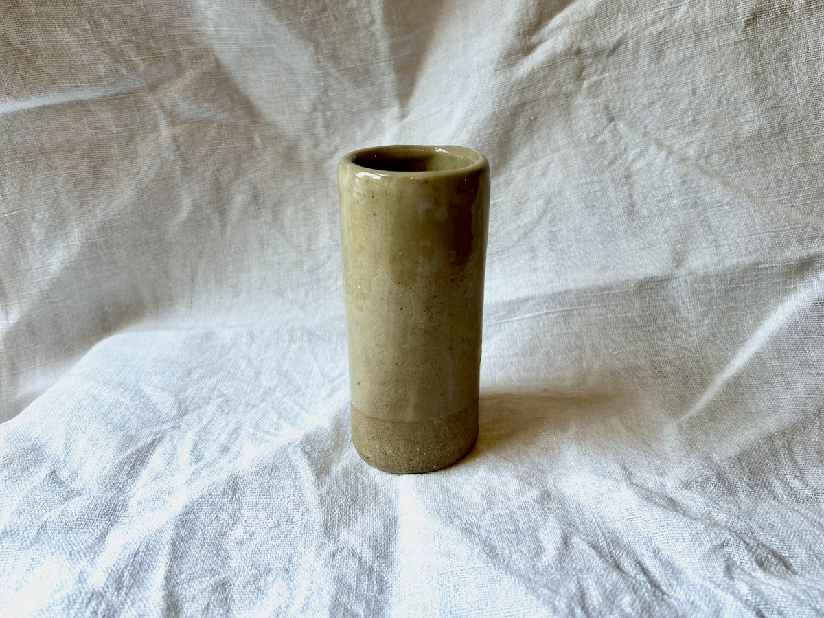 Vase Soliflore - Grès Gris - Transparent