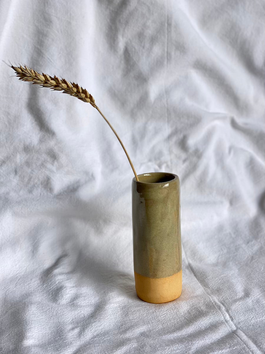 Vase Soliflore - Grès Roux - Transparent