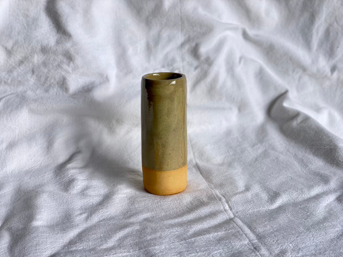 Vase Soliflore - Grès Roux - Transparent