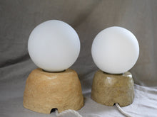 Load image into Gallery viewer, Table Lamp - Pebble with matt glass globe - Sandy Clay - Medium - Various colours
