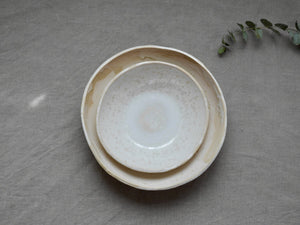 Noodle bowl / Soup bowl / Serving bowl - 22 cm - Soft clay - Lunar White