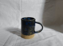 Load image into Gallery viewer, Coffee or tea mug - Sandy clay - Cloudy Midnight Blue
