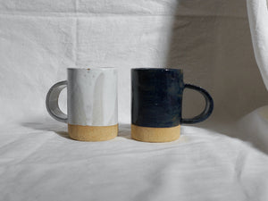 Coffee or tea mug - Sandy clay - White