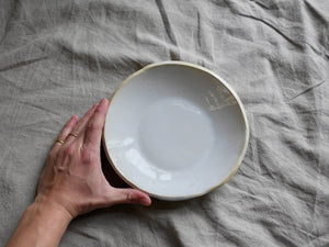 Pasta plate - 19 cm - Soft clay - White