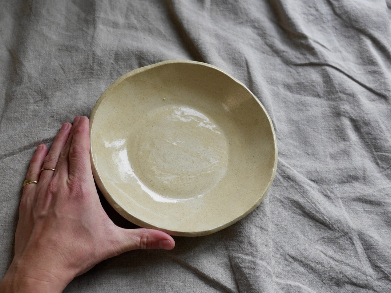 Pasta plate - ⌀19 cm - Soft Clay - Transparent