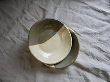 Cargar imagen en el visor de la galería, my-hungry-valentine-ceramics-studio-pastaplates-nt-brightside-khaki-stacked
