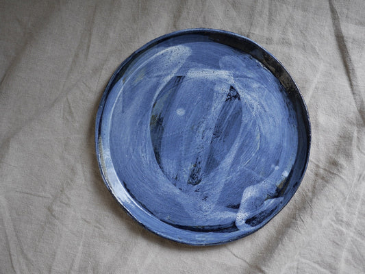 Dinner plate - ⌀25 cm - Sandy clay - Cloudy Blue