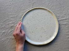 Load image into Gallery viewer, my-hungry-valentine-ceramics-studio-plate-25-nt-lunarwhite-top-hand
